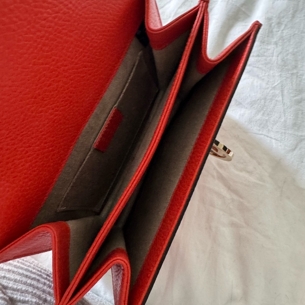 Gucci Orange Mini Bag with Gold Chain - Picture 5 of 10